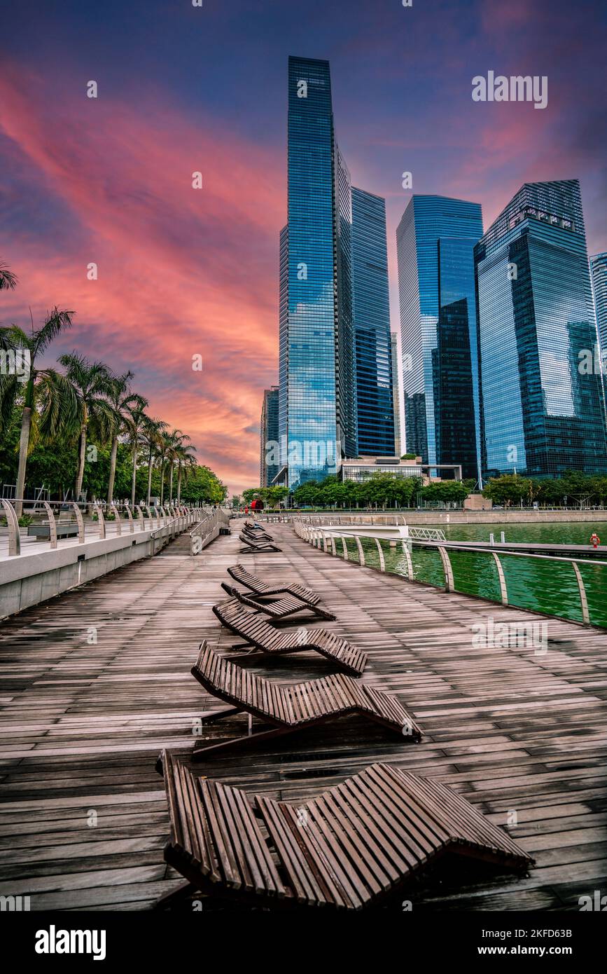 Città di Singapore, Marina Bay Foto Stock