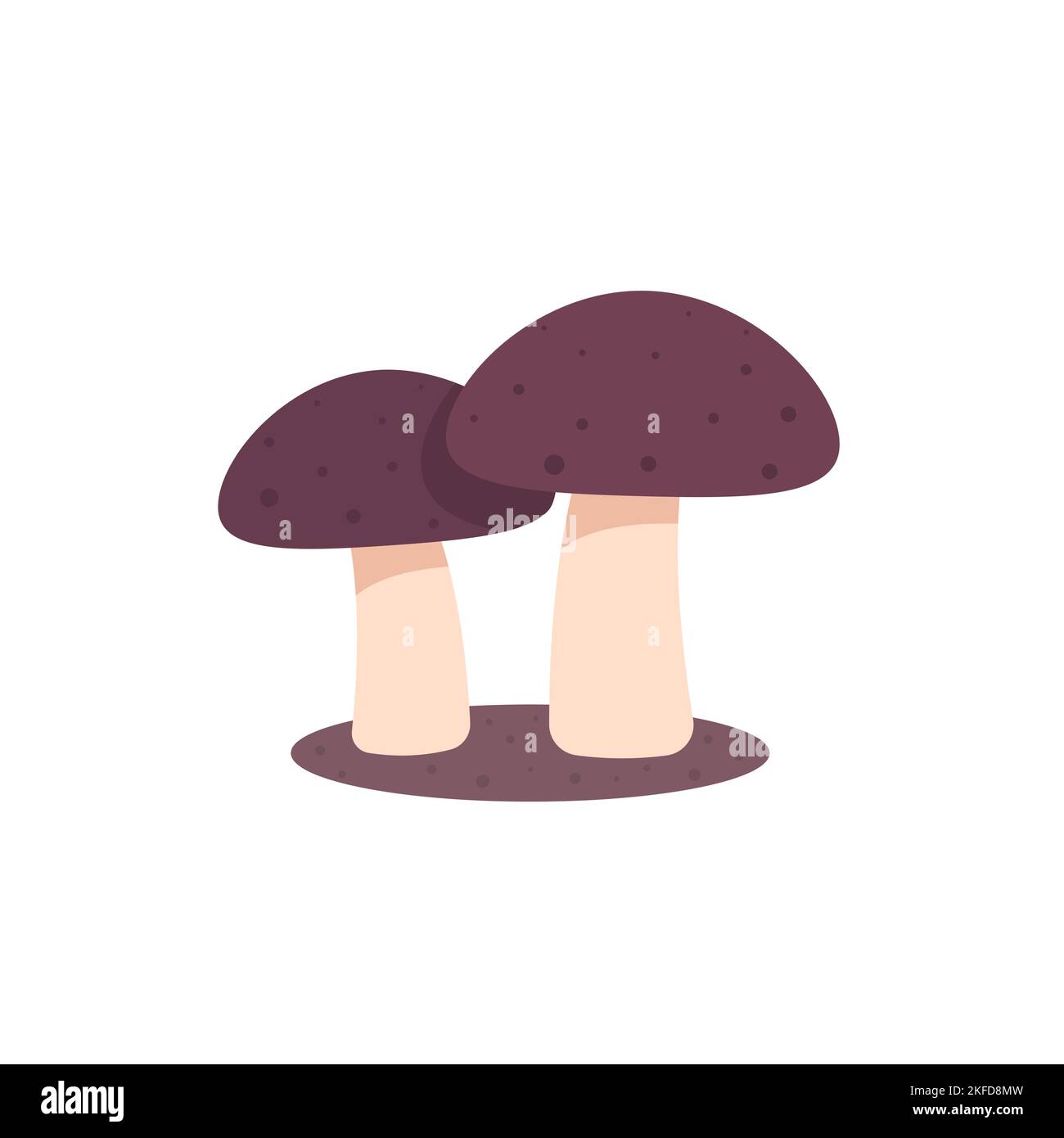 funghi su bianco, icona vettoriale Illustrazione Vettoriale