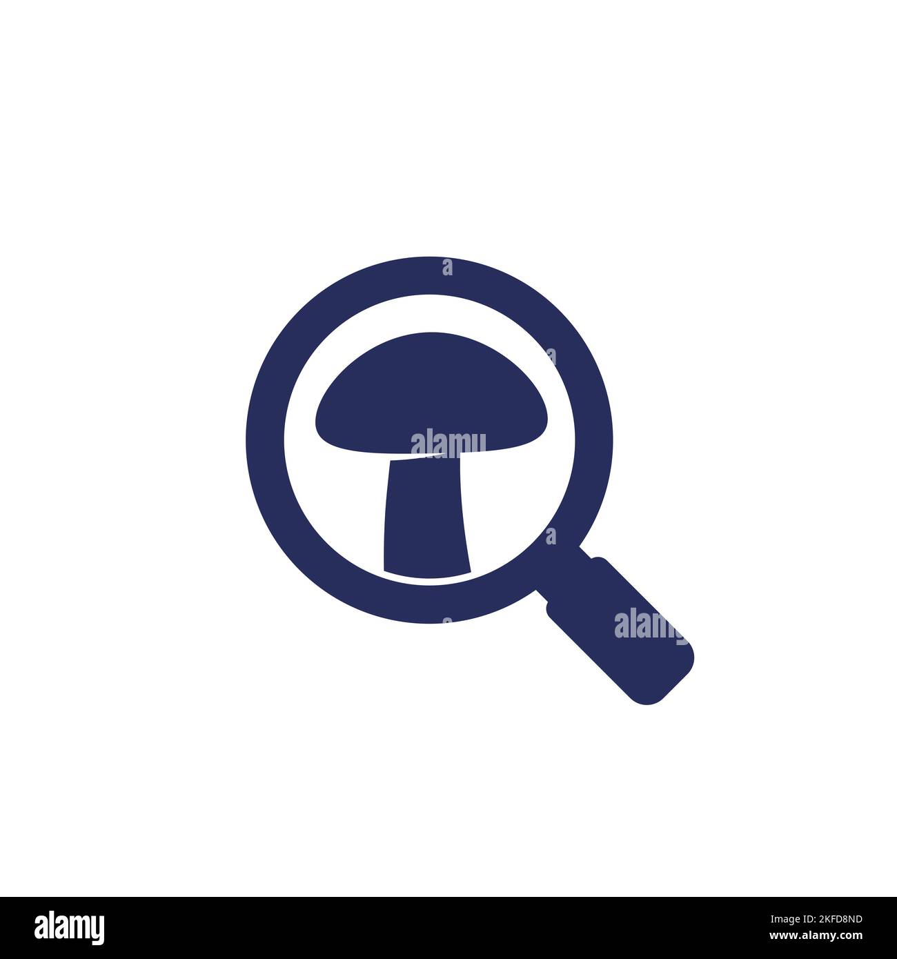 mycology, studio di funghi icona Illustrazione Vettoriale