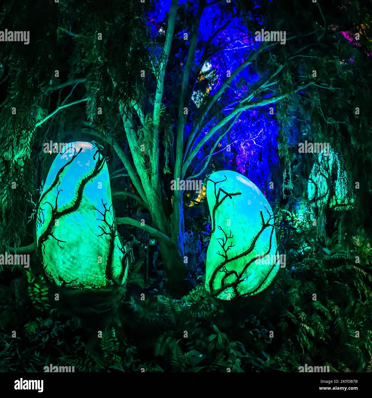 Avatar - l'esperienza a Clouds Forest, Gardens by the Bay, Singapore. Foto Stock