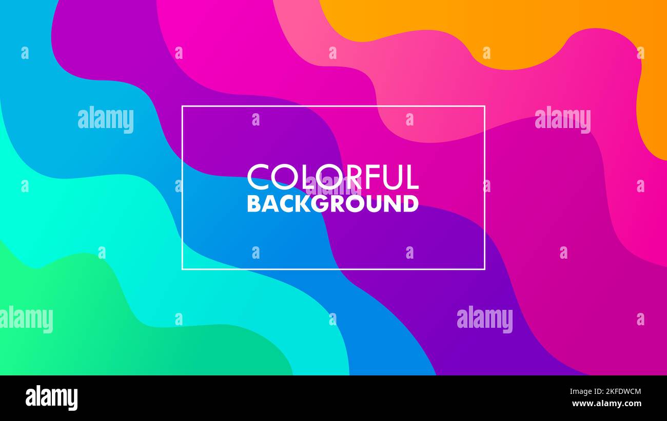 Colorful Fluid Wave Abstract background Gradient background Vector Illustrazione Vettoriale