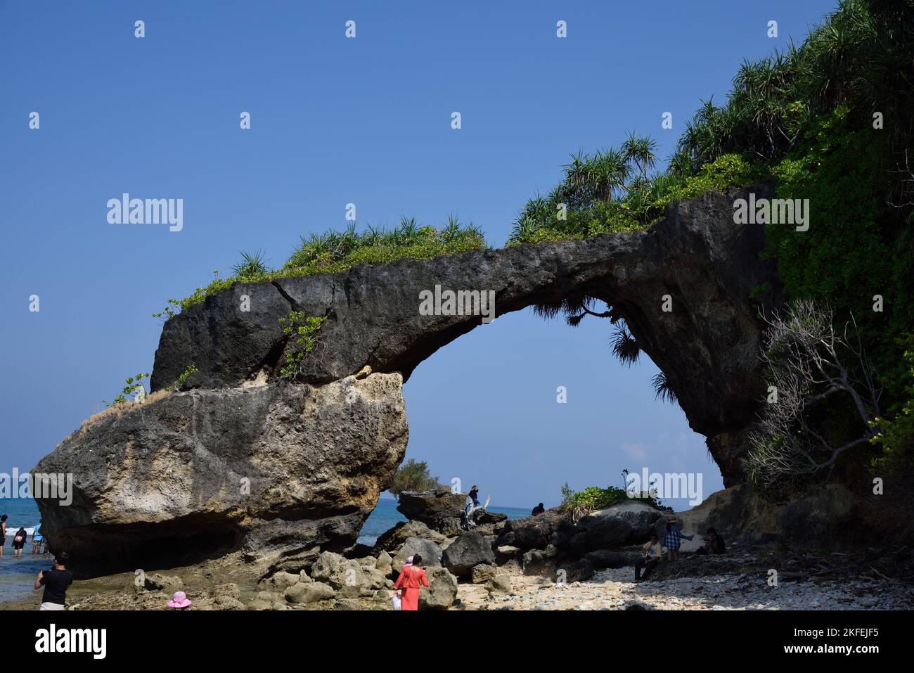 Howrah Bridge, Neil Island, Shaheed Dweep, Andaman e Nicobar Islands, Union Territory, UT, India Foto Stock