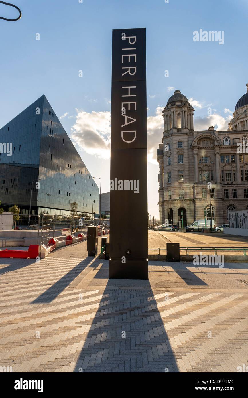 Pier Head Liverpool Foto Stock