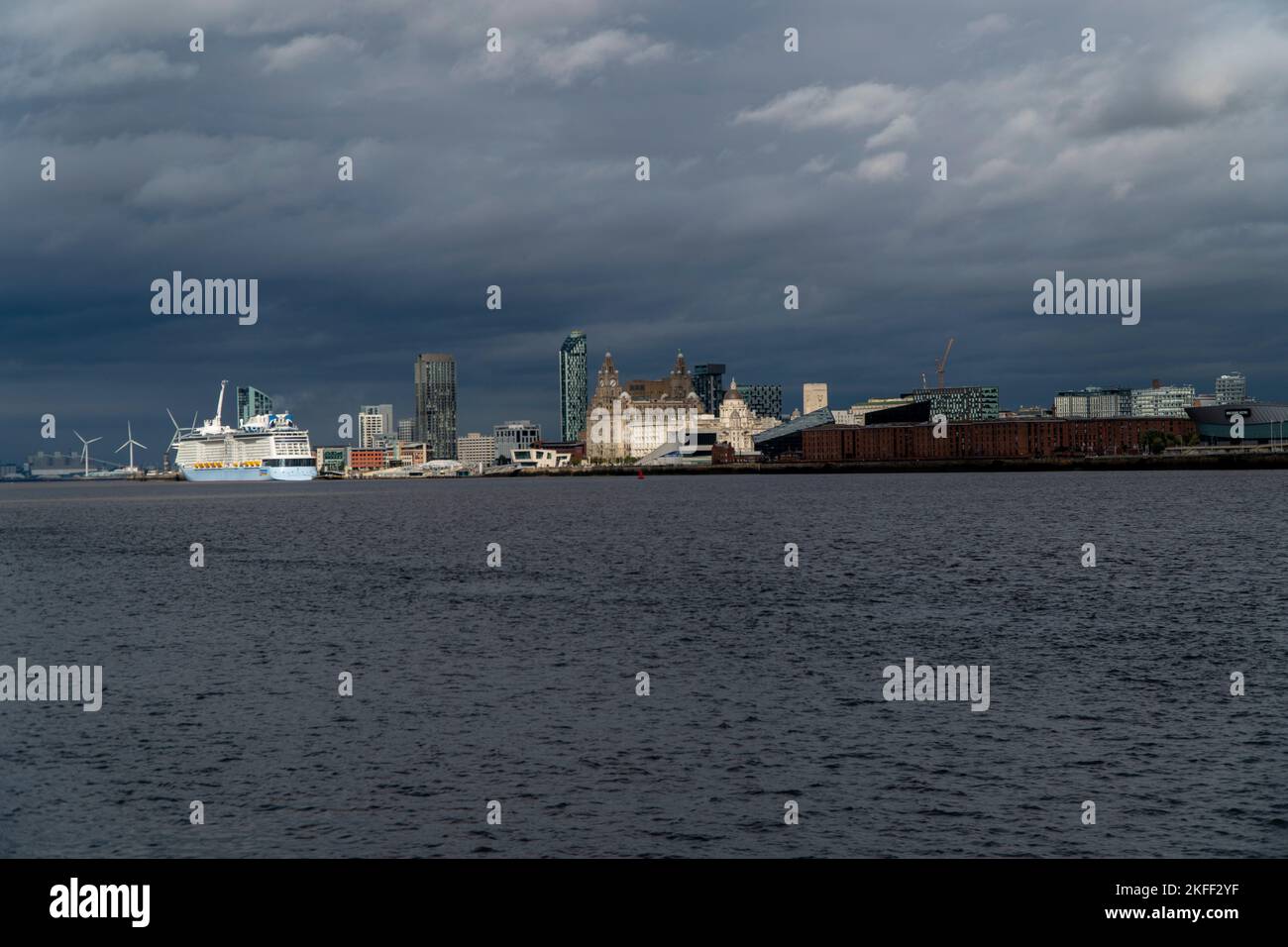 "Inno dei mari" Liverpool Riverfront Foto Stock