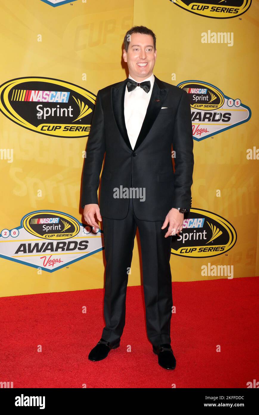 Kyle Busch partecipa ai NASCAR Sprint Cup Series Awards 2015 al Wynn Hotel & Casino di Las Vegas, 4th dicembre 2015. Foto Stock