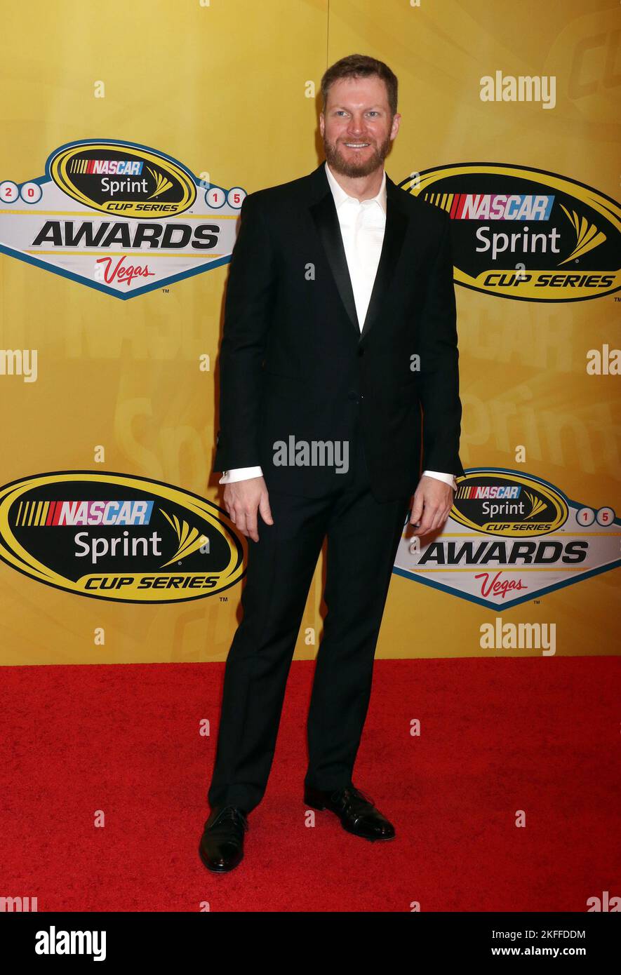 Dale Earnhardt Jr partecipa ai NASCAR Sprint Cup Series Awards 2015 al Wynn Hotel & Casino di Las Vegas, 4th dicembre 2015. Foto Stock