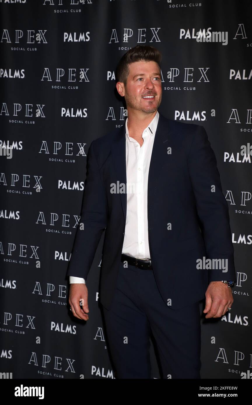 Robin Thicke ospita l'Apex Social Club per il fine settimana di Capodanno a Las Vegas, Nevada Foto Stock