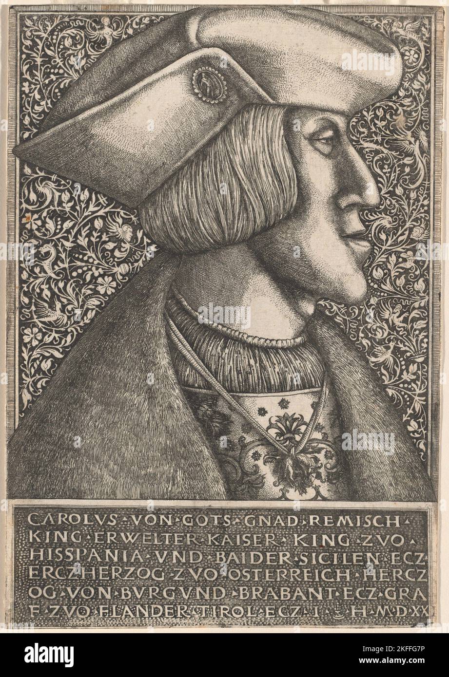 Imperatore Carlo V, 1520 (o 1521?). Foto Stock