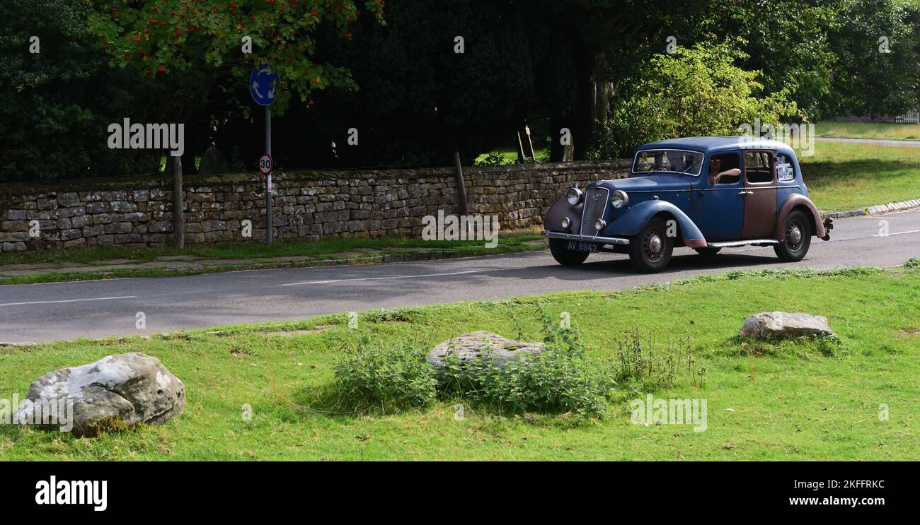 La classica auto Austin 14/6 Goodwood del 1937, come si vede nella serie televisiva dello Yorkshire Heartbeat. (Vedere nota). Foto Stock