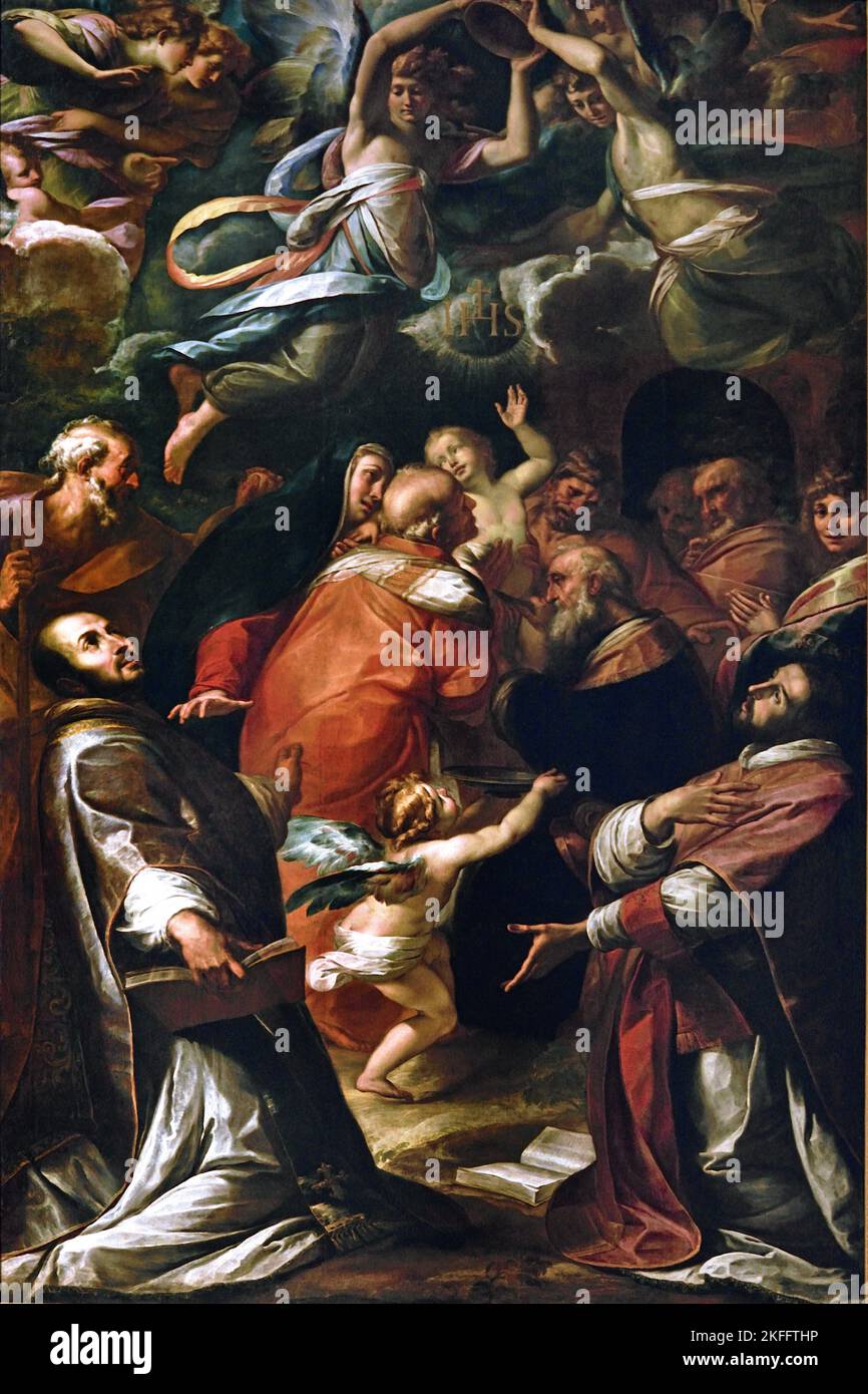 La circoncisione di Cristo con i Santi Ignazio di Loyola e Francesco Saverio 1616 Giulio Cesare Procaccini, 1574-1625, 16-17th, secolo, Italia, Italiano. Foto Stock