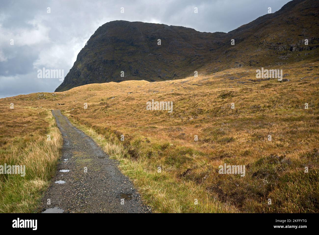 Percorso per l'Osservatorio North Harris Eagle a Glen Mevaig sull'isola di Harris nelle Ebridi esterne, Scozia, Regno Unito. Foto Stock