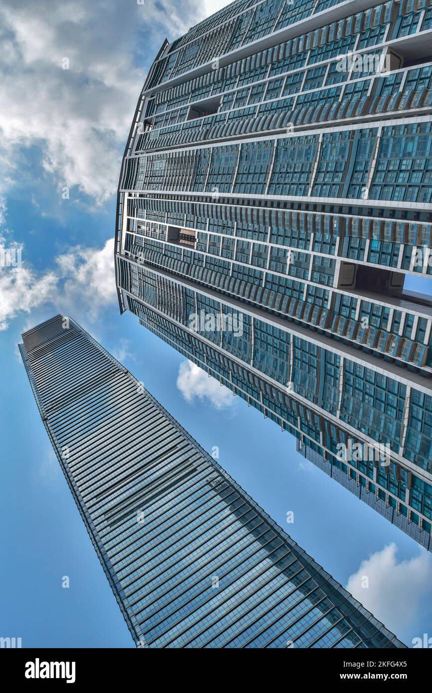 International Commerce Centre e i grattacieli di Hong Kong Foto Stock