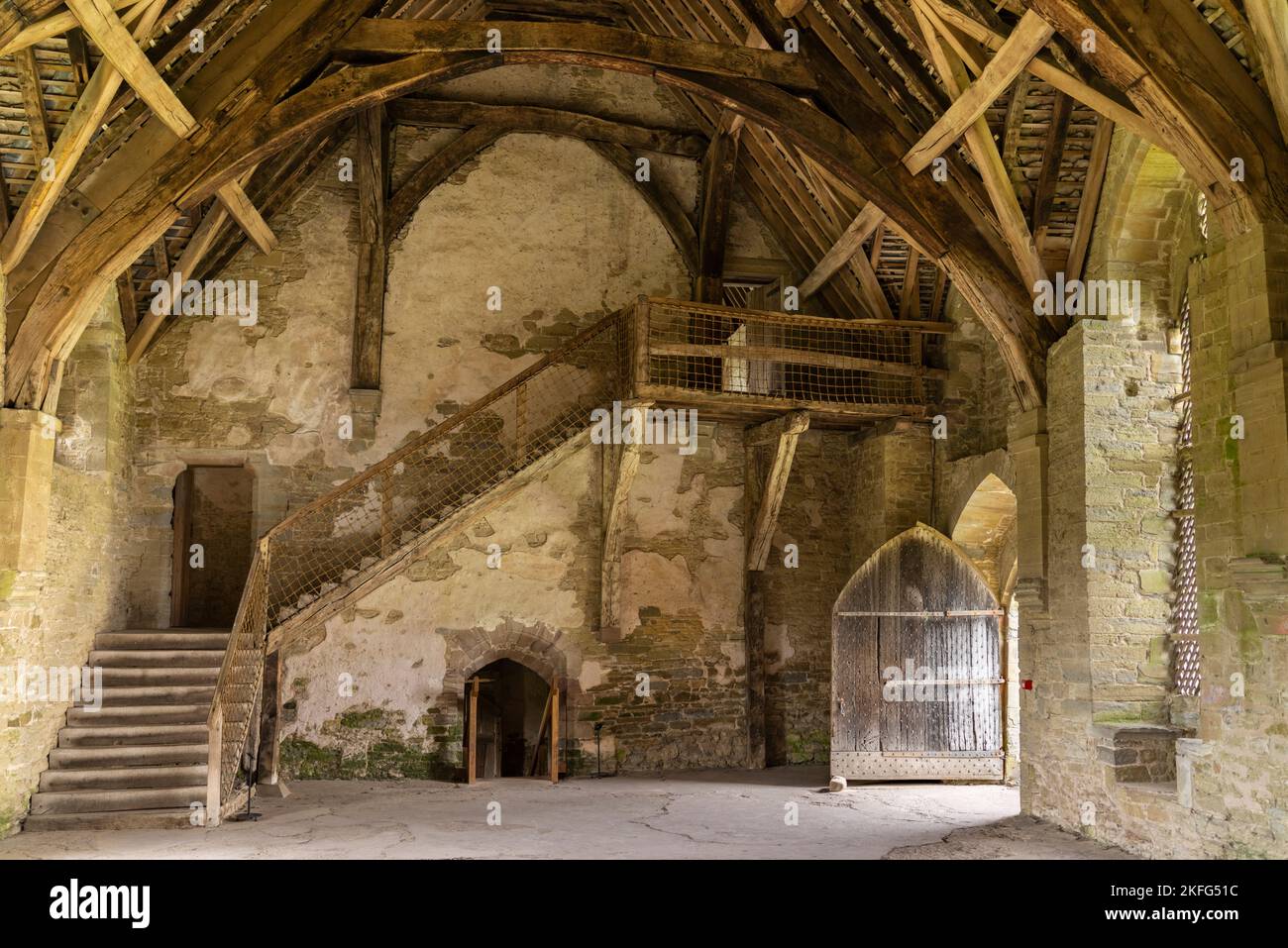 Castello di Stokesay Stokesay Shropshire Inghilterra Regno Unito GB Europa Foto Stock