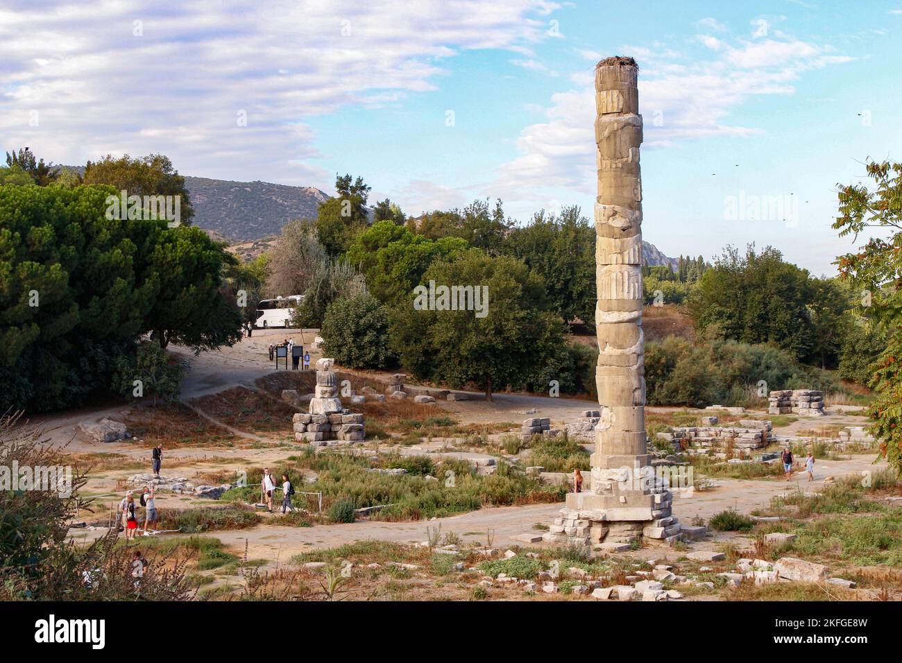 Rovine del Tempio di Artemide a Efeso.Selcuk una delle 7 meraviglie del mondo antico. Foto Stock
