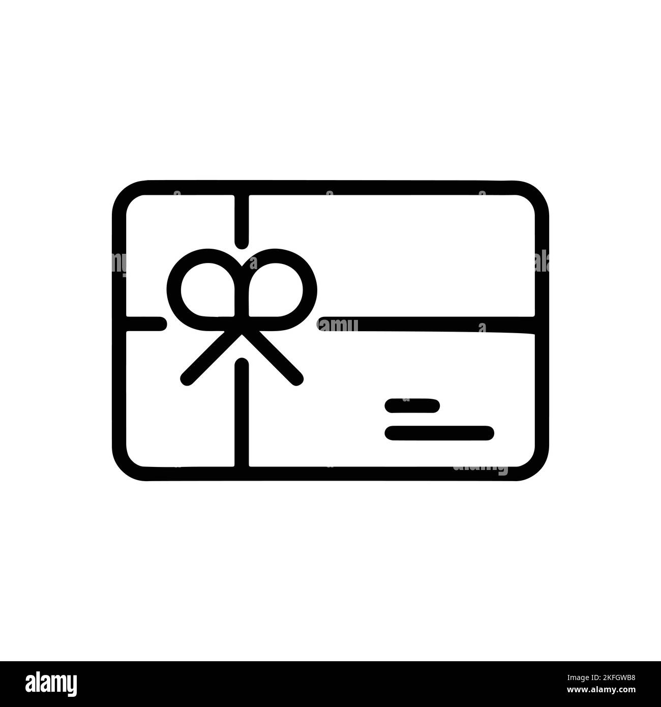 Vettore icona carta regalo - segno o simbolo Illustrazione Vettoriale