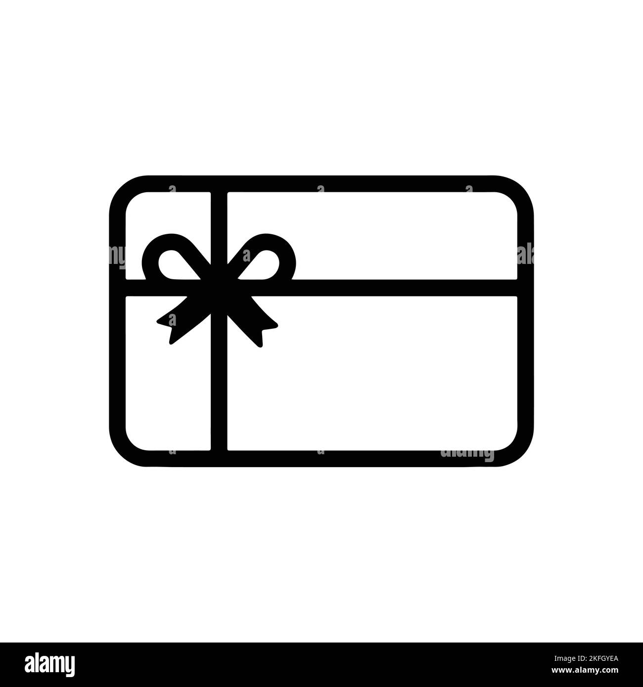 Vettore icona carta regalo - segno o simbolo Illustrazione Vettoriale