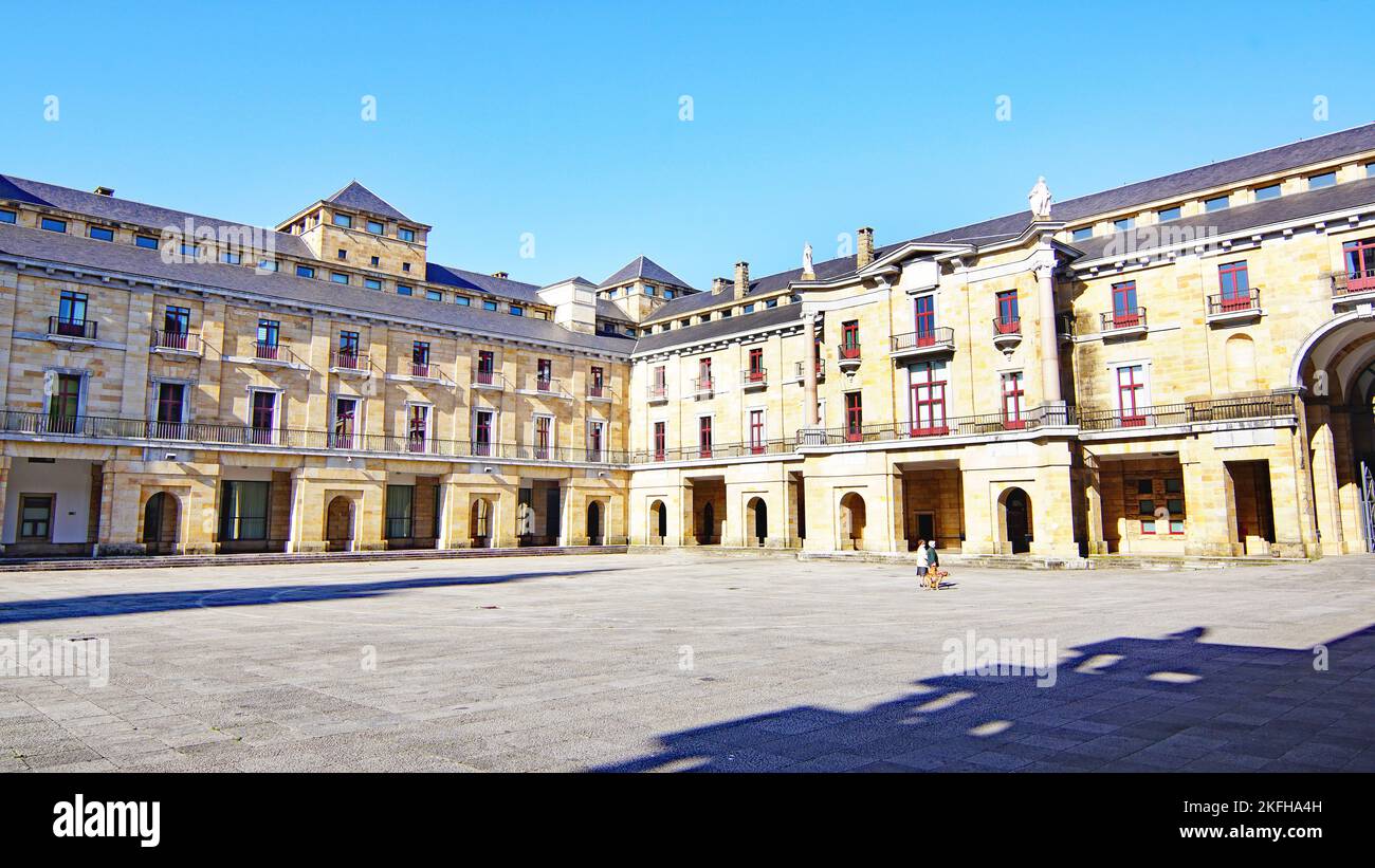 Vista dell'Università del lavoro di Gijón; Principato delle Asturie, Asturie, Spagna, Europa Foto Stock