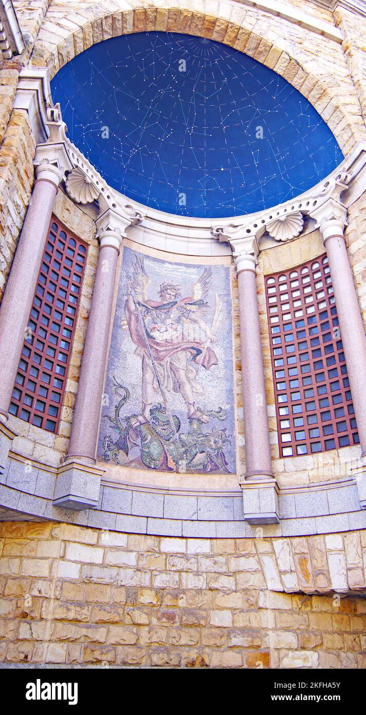 Vista dell'Università del lavoro di Gijón; Principato delle Asturie, Asturie, Spagna, Europa Foto Stock