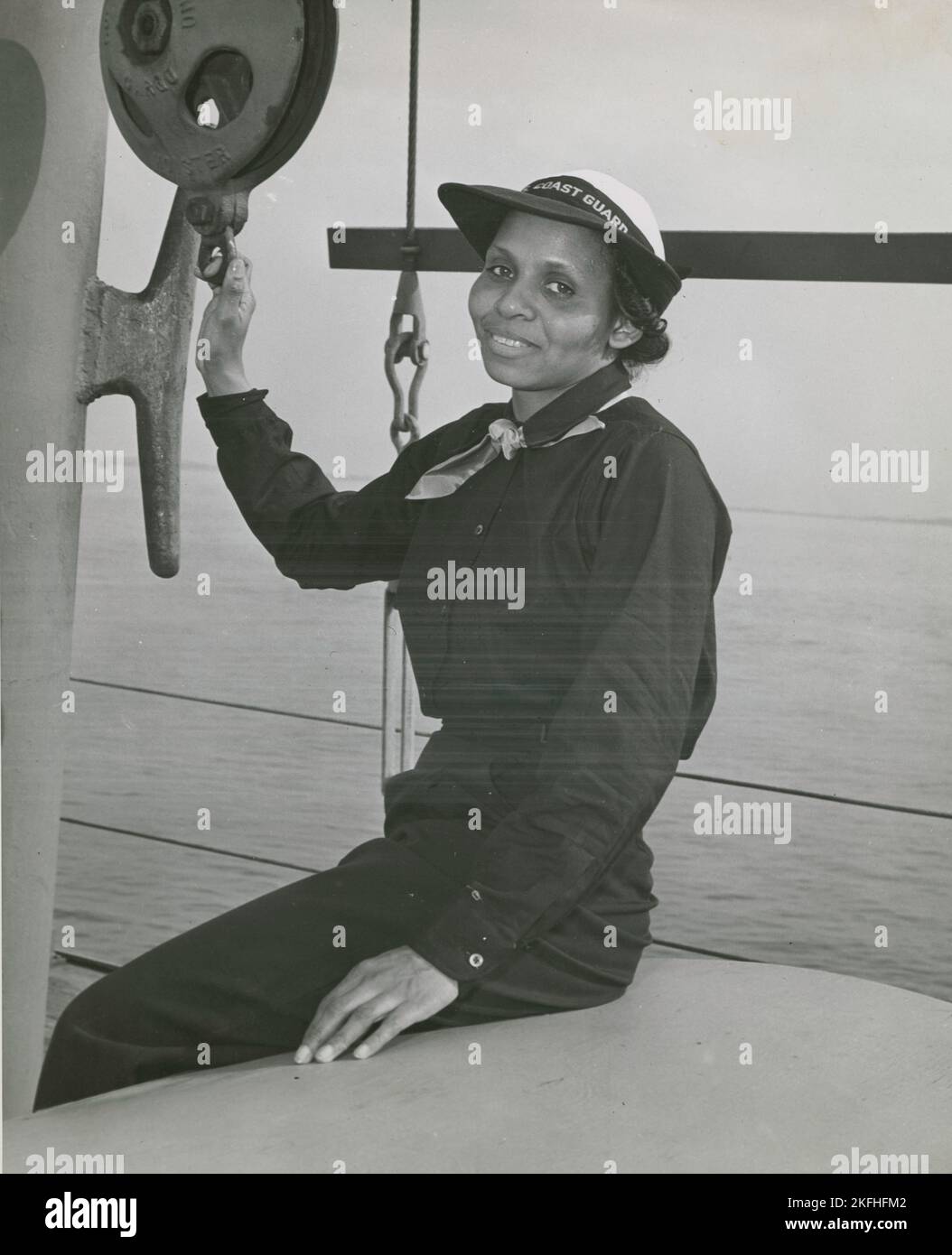 Hooker, di Columbus, Ohio, presso la U.S. Coast Guard Training Station, Manhattan Beach, ca.1945. Foto Stock