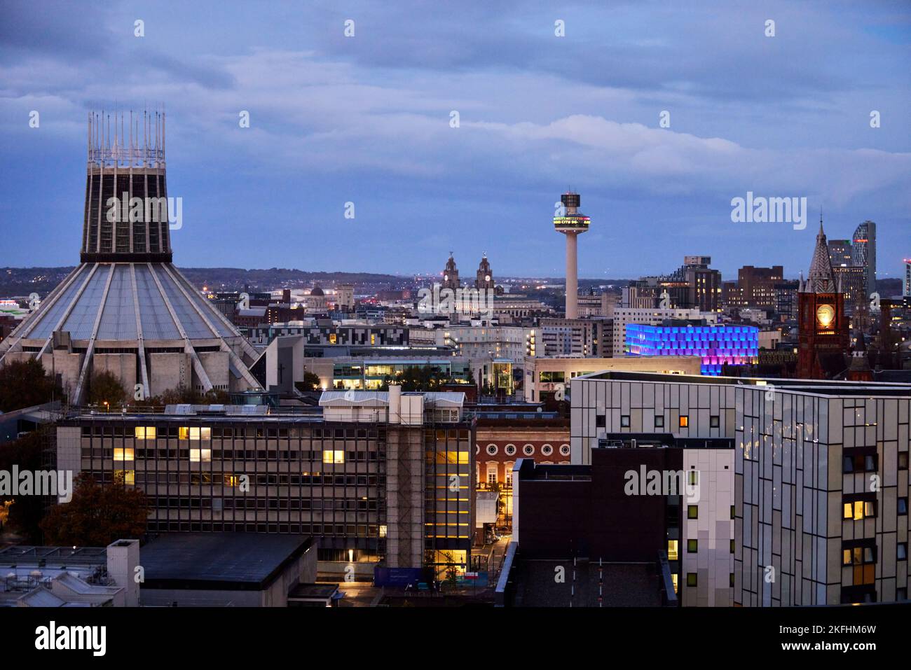 Liverpool Metropolitan Cathedral, ufficialmente conosciuta come la Metropolitan Cathedral of Christ the King e soprannominata "Paddy's Wigwam" Foto Stock