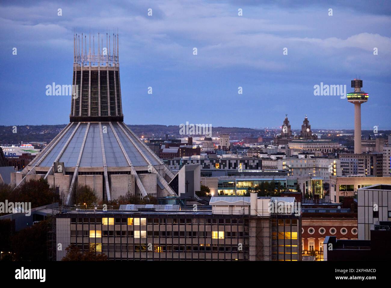 Liverpool Metropolitan Cathedral, ufficialmente conosciuta come la Metropolitan Cathedral of Christ the King e soprannominata "Paddy's Wigwam" Foto Stock