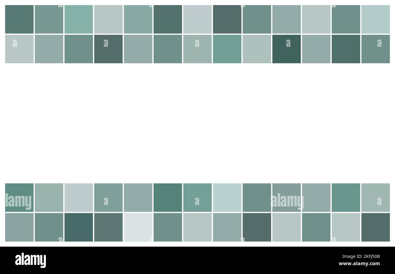 Sfondo verde a scacchi. Area di copia in bianco e verde. Foto Stock