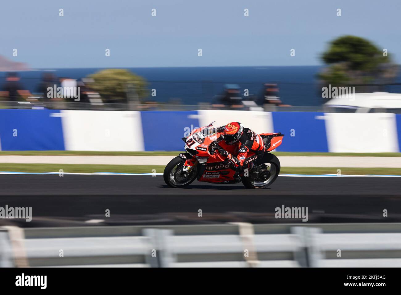 PHILLIP ISLAND, AUSTRALIA - NOVEMBRE 18: Michael Ruben Rinaldi d'Italia su Aruba.IT Racing - Ducati Ducati durante la 2022 FIM World Superbike Cha Foto Stock