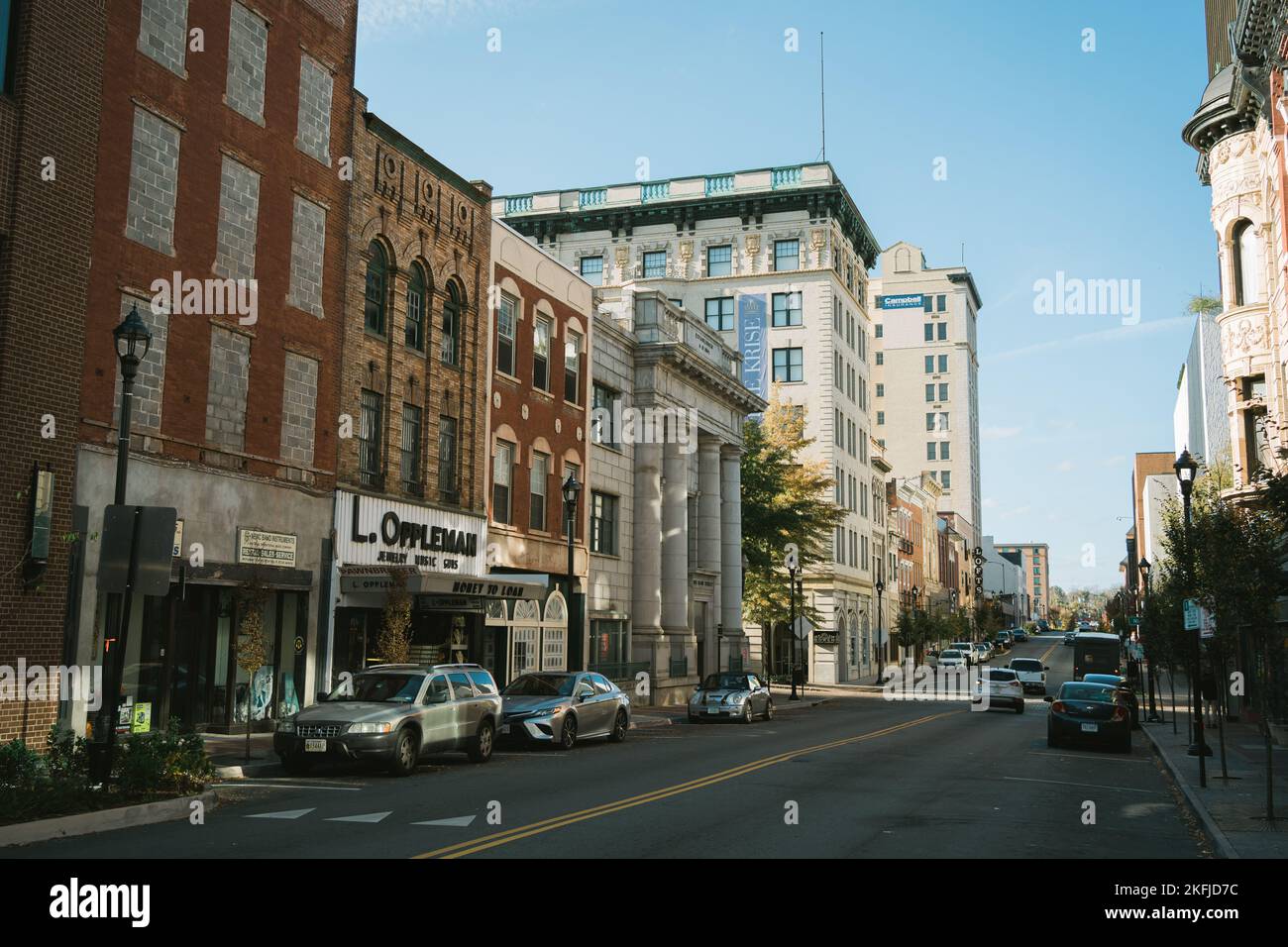 Edifici su Main Street, Lynchburg, Virginia Foto Stock