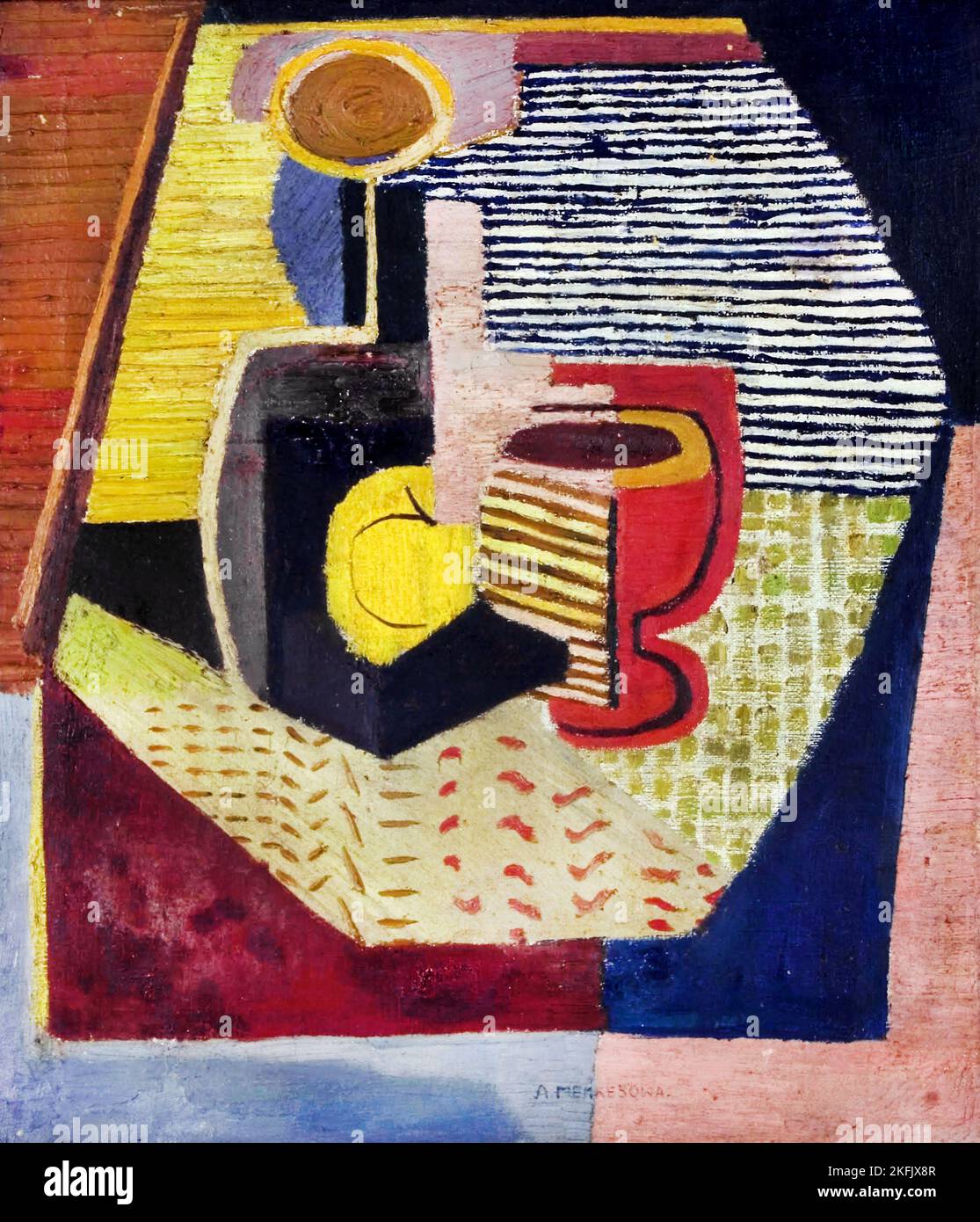 Aniela Menkesowa; Still Life; 1936; olio su tela; Museo d'Arte a Lodz, Polonia. Foto Stock