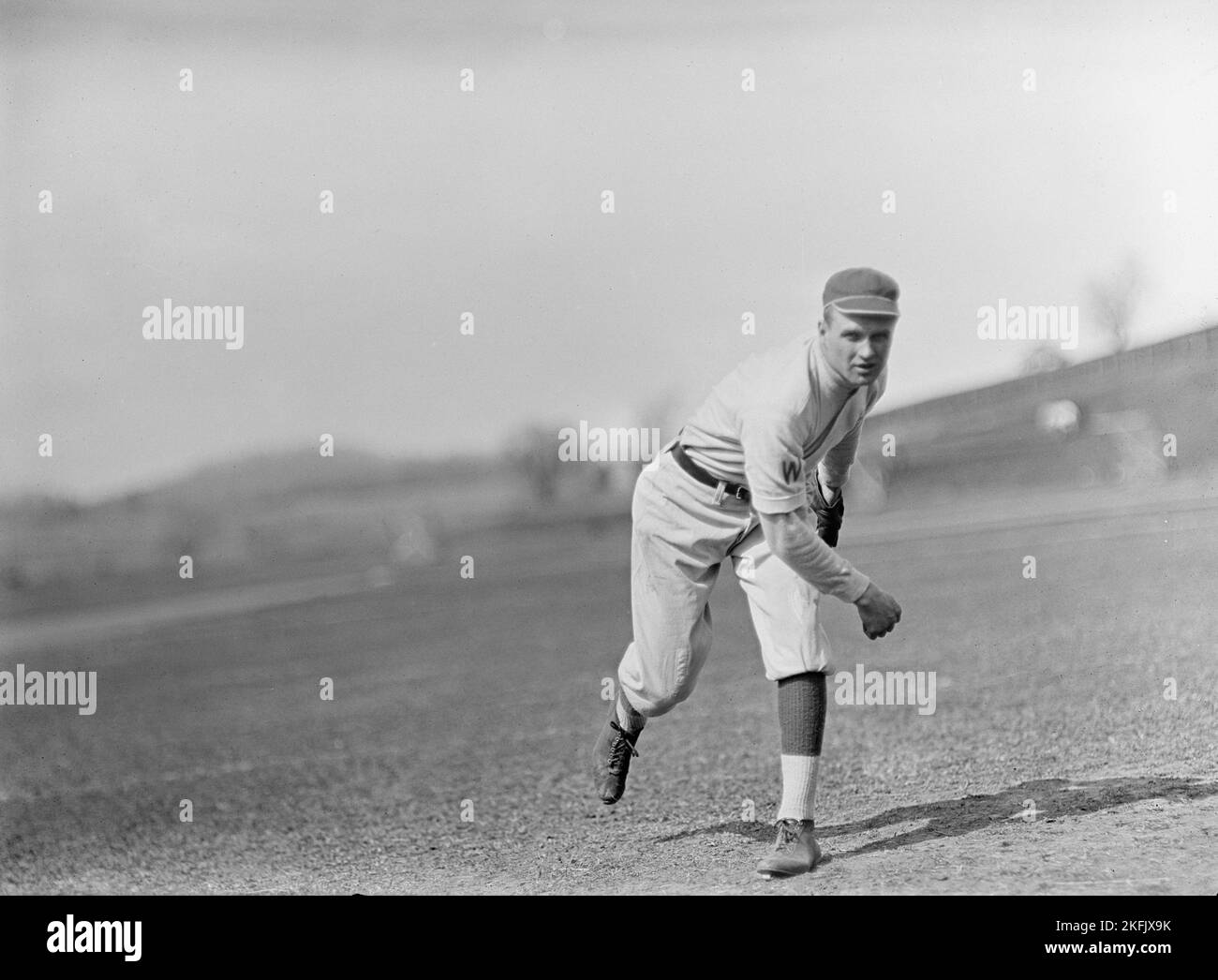 Victor Bickers, Washington al, all'Università della Virginia, Charlottesville (baseball), 1913. Foto Stock
