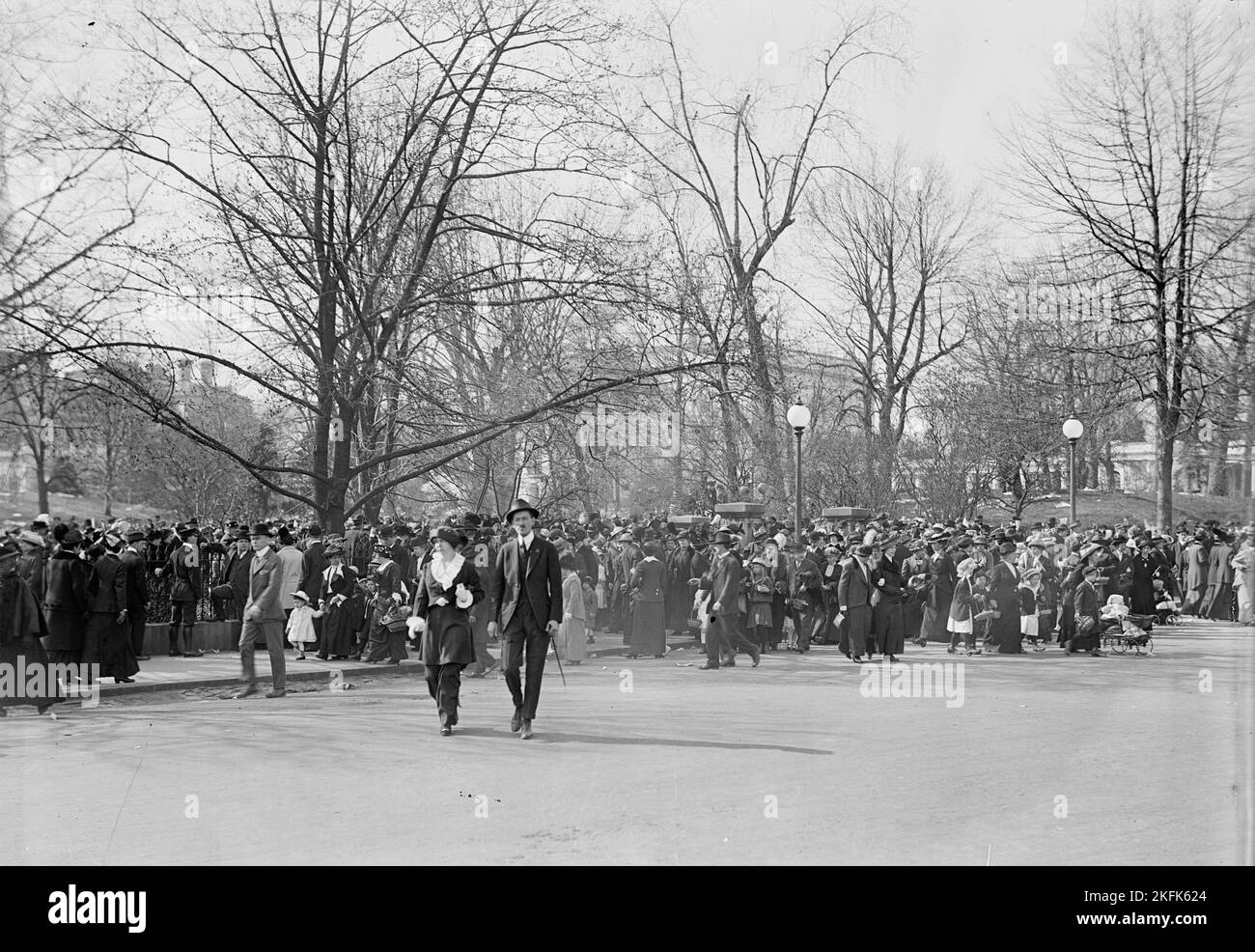 Pasqua Egg Rolling, Casa Bianca, 1914. Foto Stock