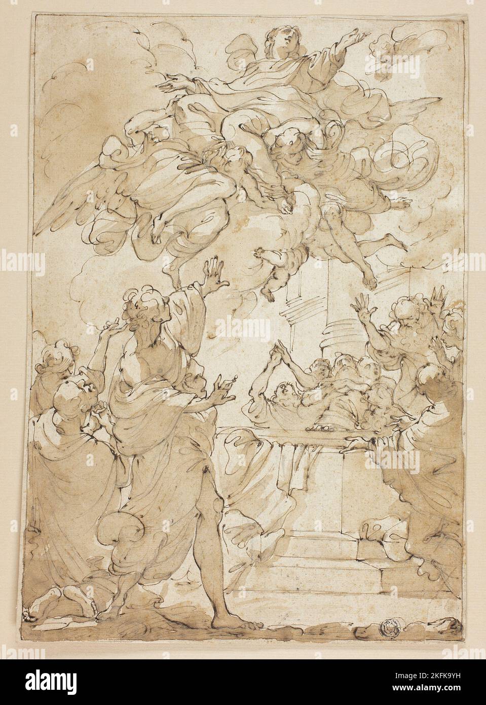 Assunzione della Vergine, c.. 1780. Probabilmente di Ubaldo Gandolfi. Foto Stock