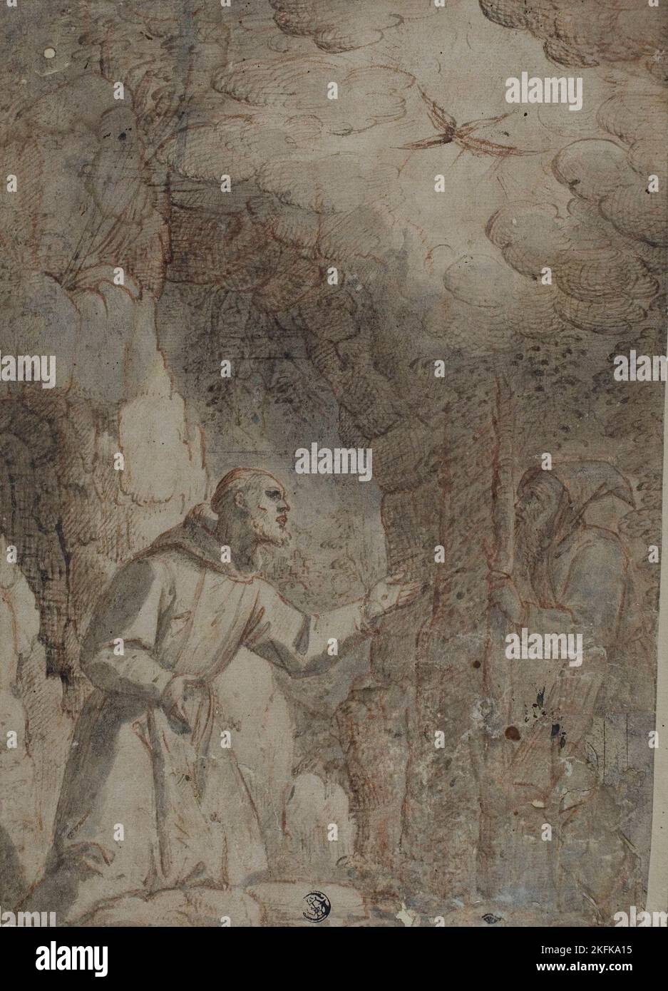 Stigmatizzazione di San Francesco d'Assisi, n.d. Foto Stock