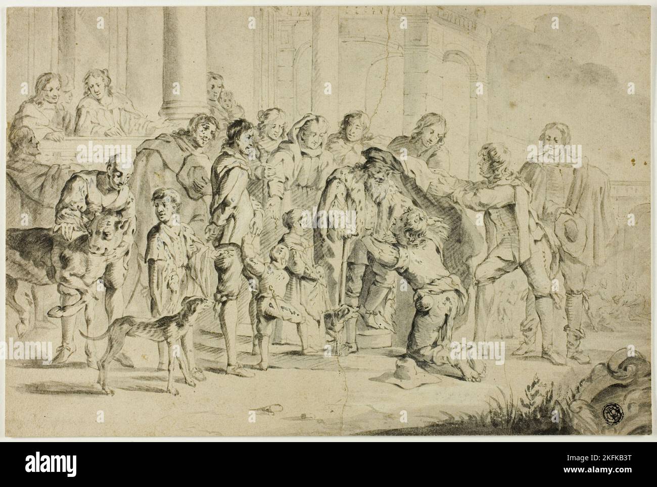 Il Figlio prodigo, n.d. Forse dopo Gerard Hoet o Karel van Mander. Foto Stock