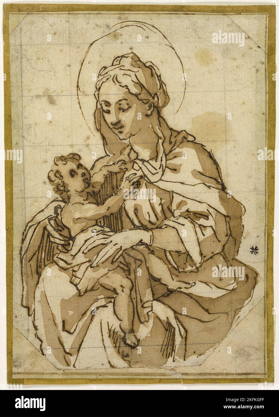 Vergine e Bambino, c.. 1591. Cerchio di Francesco Vanni o successivo. Foto Stock