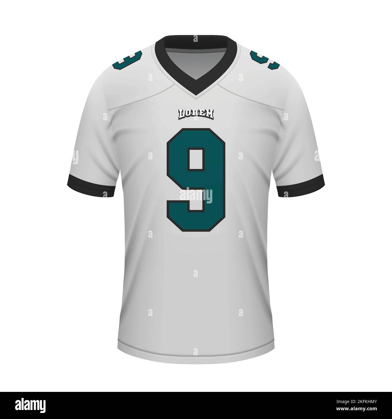 Maglia Away football americano realistica Philadelphia, modello di maglia  per divisa sportiva Immagine e Vettoriale - Alamy