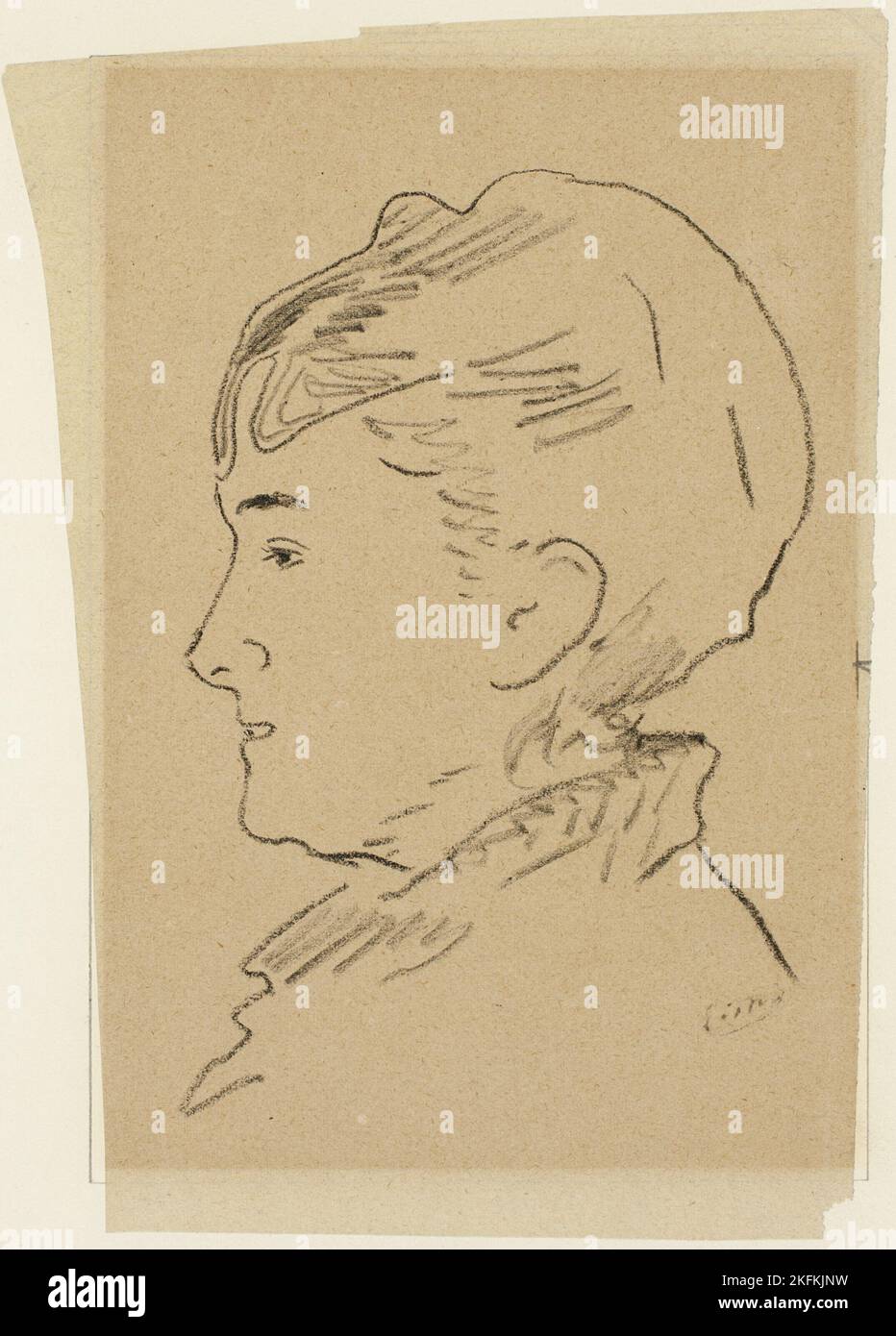 Mademoiselle Isabelle Lemonnier, n.d. Attribuito a ÉDouard Manet. Foto Stock