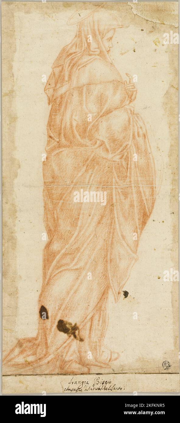 Vergine Maria in piedi in profilo, n.d. Foto Stock