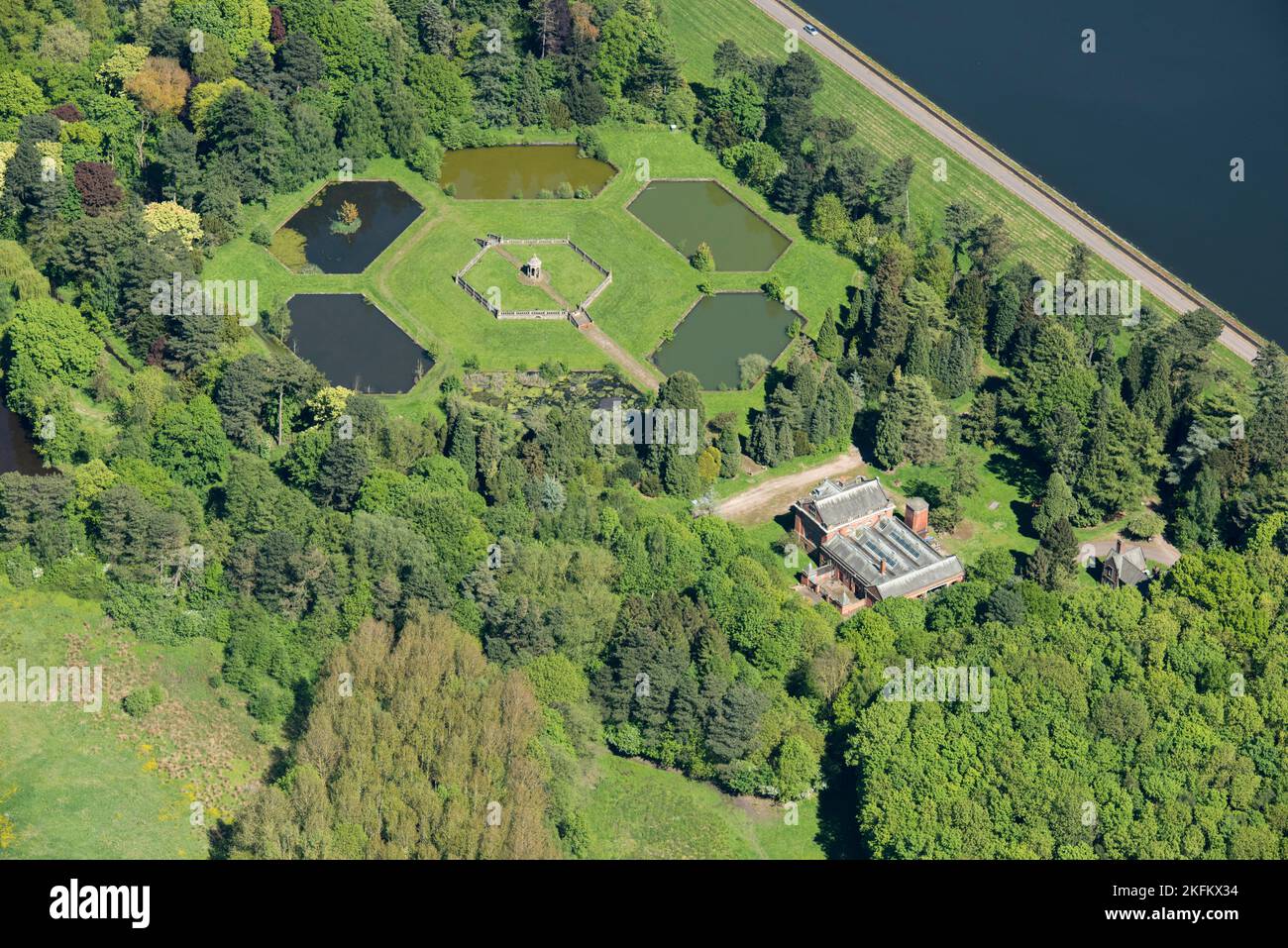 Switland Reservoir Water Works, Leicestershire, 2018. Foto Stock