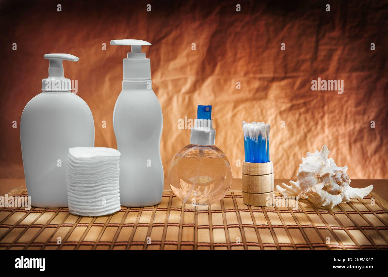 Bianco composizione di cura Foto Stock