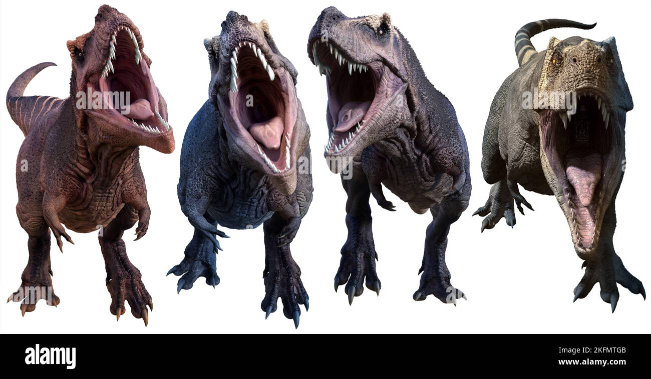 Il tirannosauro rivolto in avanti 3D rende Foto Stock