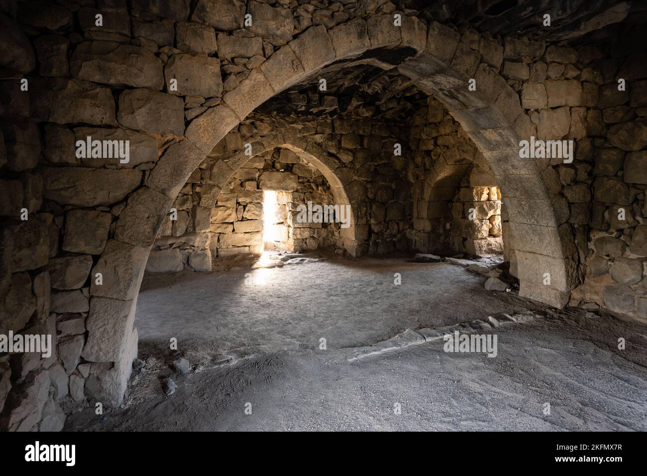 Qasr al Azraq interno della TE Lawrence of Arabia Quarters Room Foto Stock