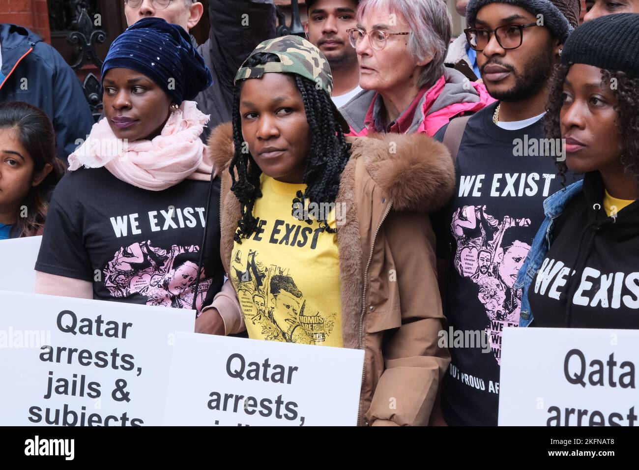 Qatar protesta per i diritti umani immagini e fotografie stock ad alta