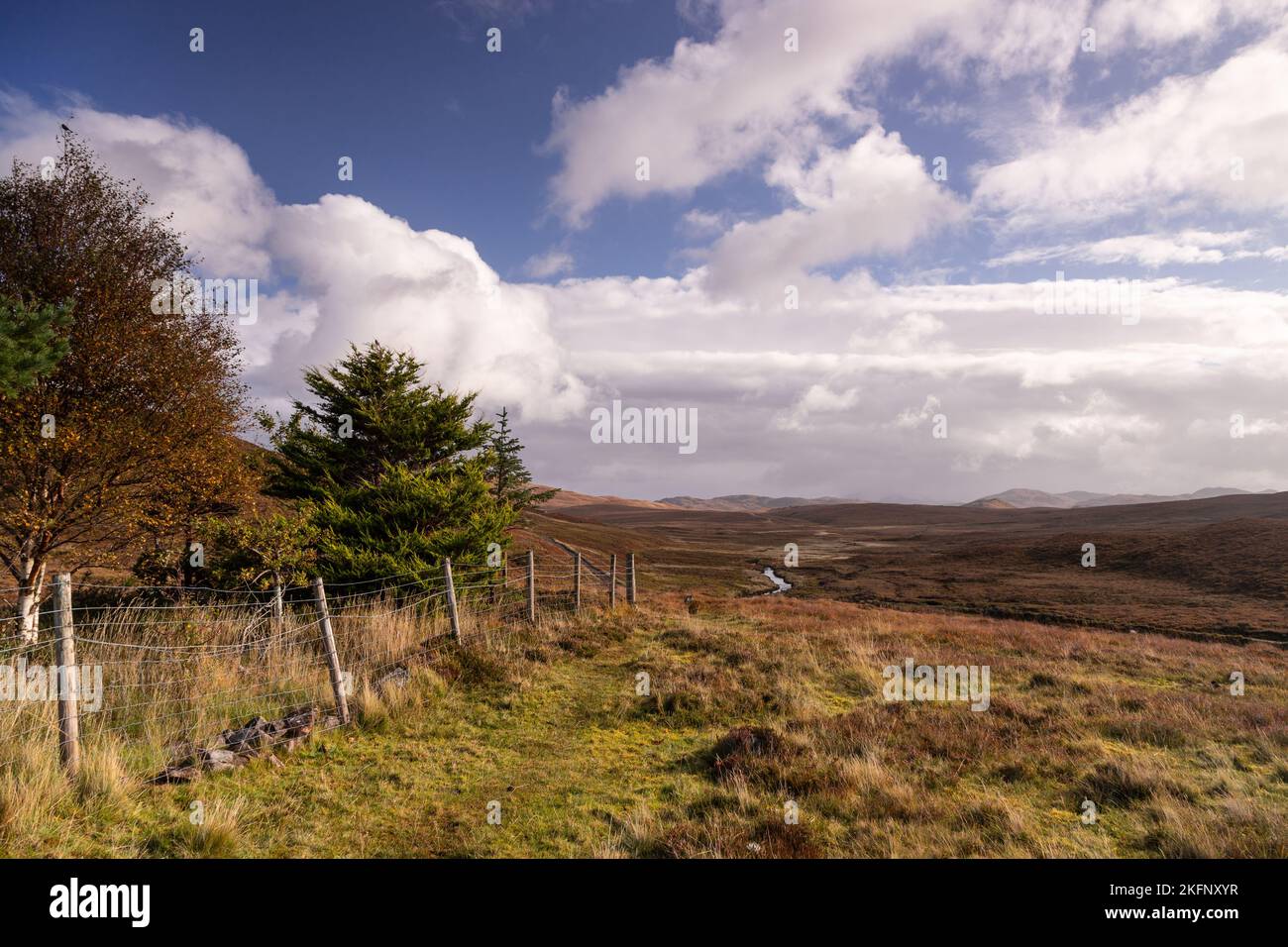 Moor negli altopiani della Scozia nord-occidentale Foto Stock
