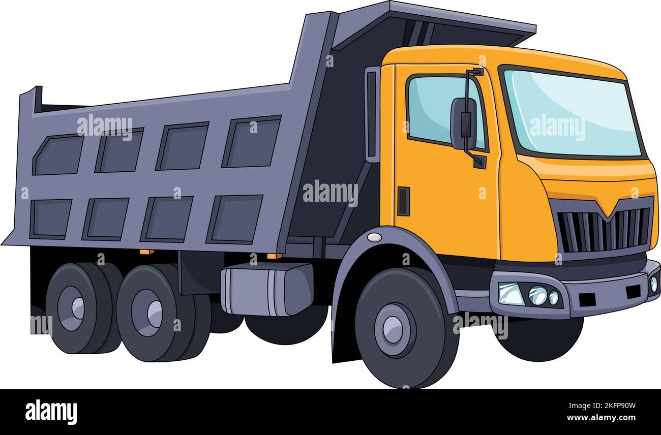 Illustrazione del vettore cartone del dumper Illustrazione Vettoriale