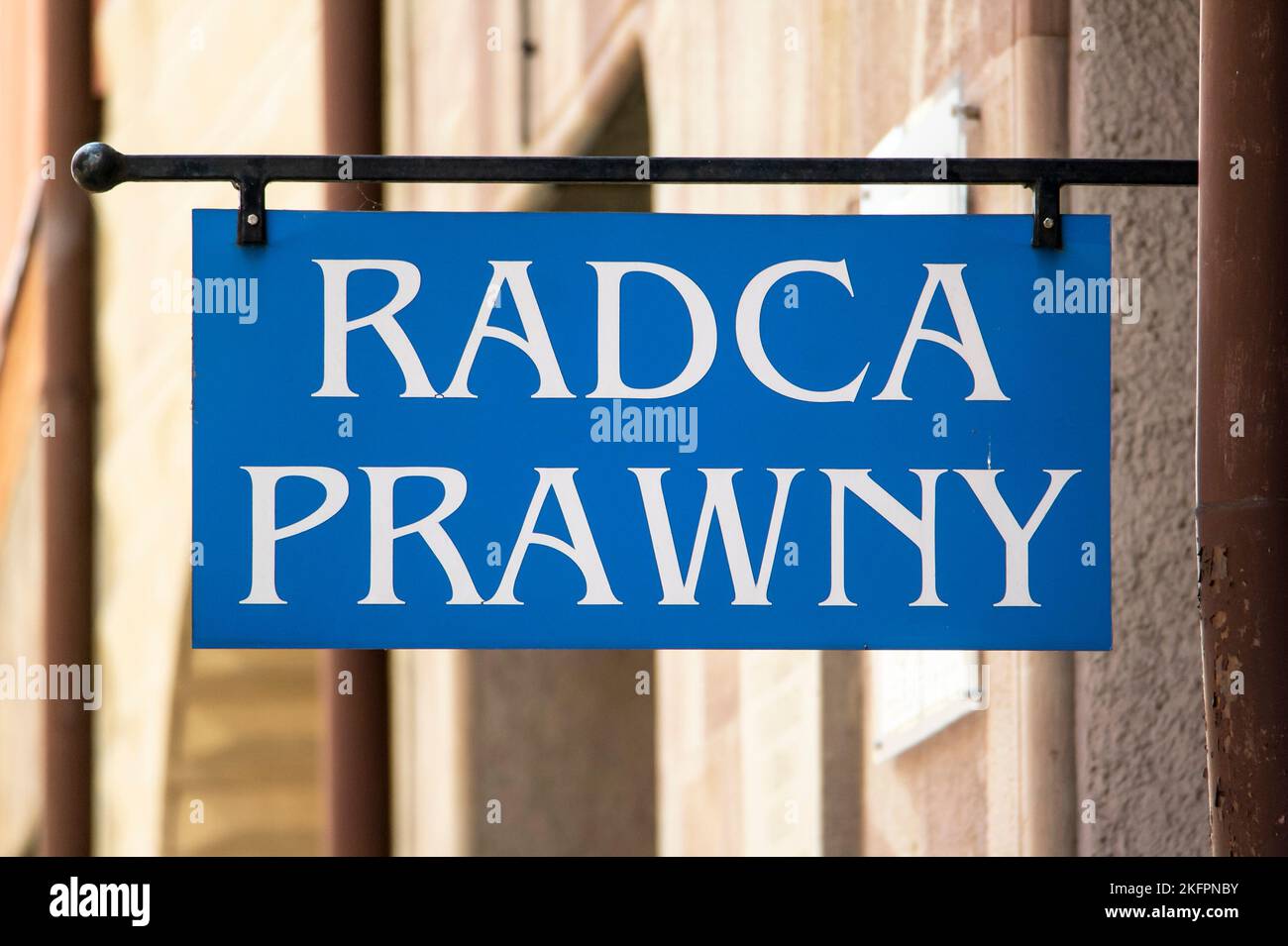 Il marchio Radca Prawny (Avvocato o Solicitor in polacco) in dall'ufficio Foto Stock