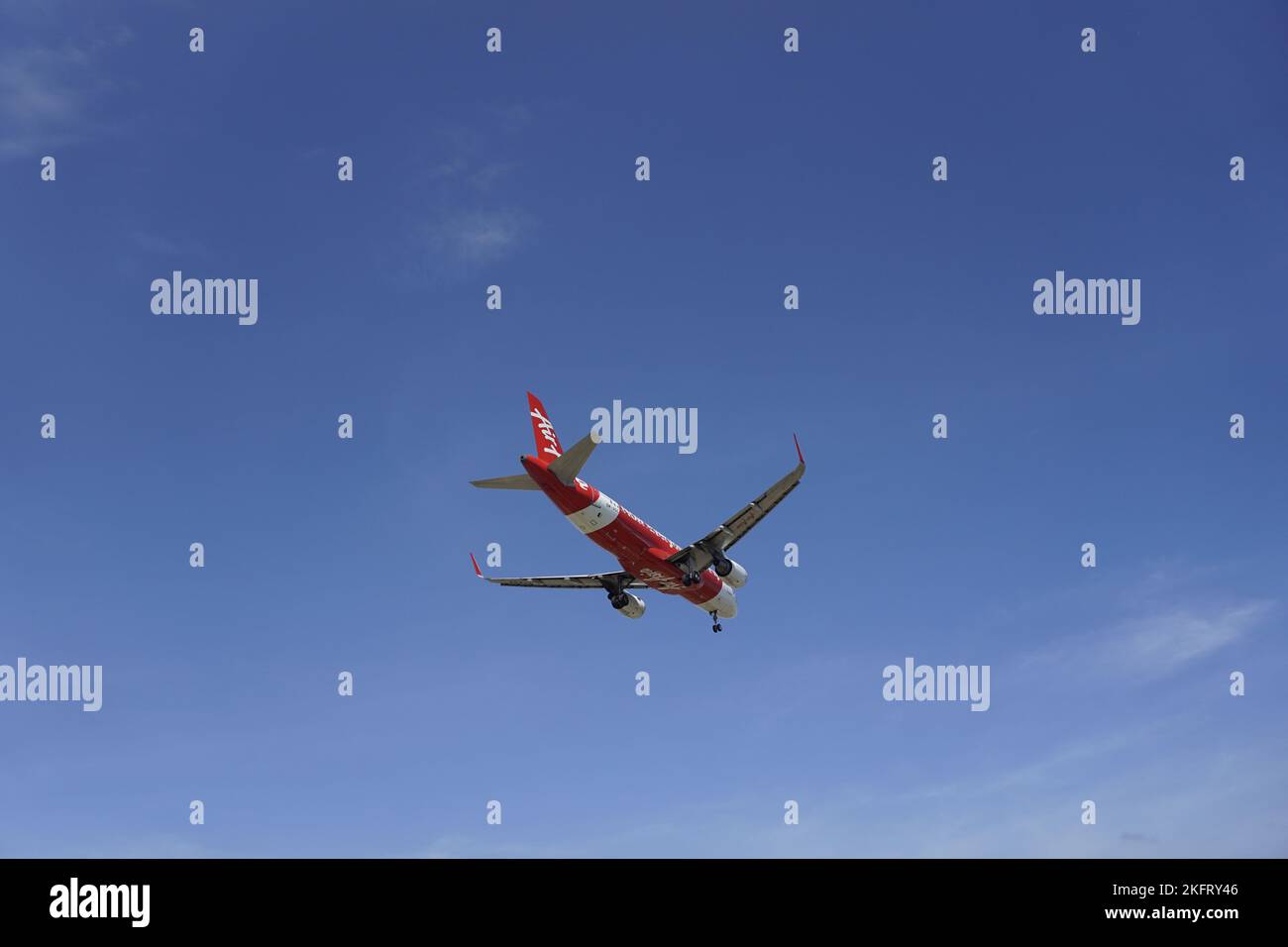 Aereo aereo aereo aereo aereo aereo Air Asia budget Foto Stock