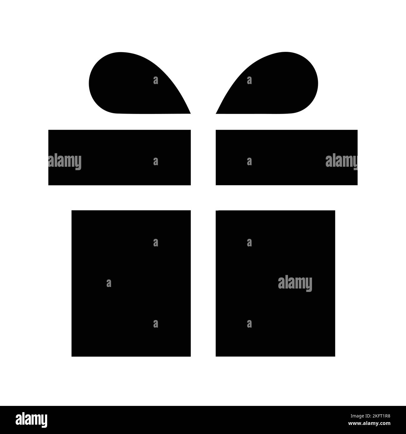 Modello icona casella regalo colore nero modificabile. Simbolo icona scatola regalo immagine vettoriale piatta per disegno grafico e web. Illustrazione Vettoriale