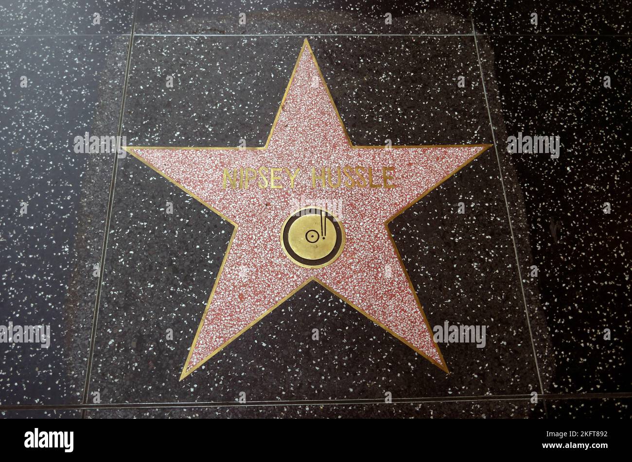 Los Angeles, California, USA 19th novembre 2022 Rapper Nipsey hussle's Hollywood Walk of Fame Star il 19 novembre 2022 a Los Angeles, California, USA. Foto di Barry King/Alamy Stock Photo Foto Stock