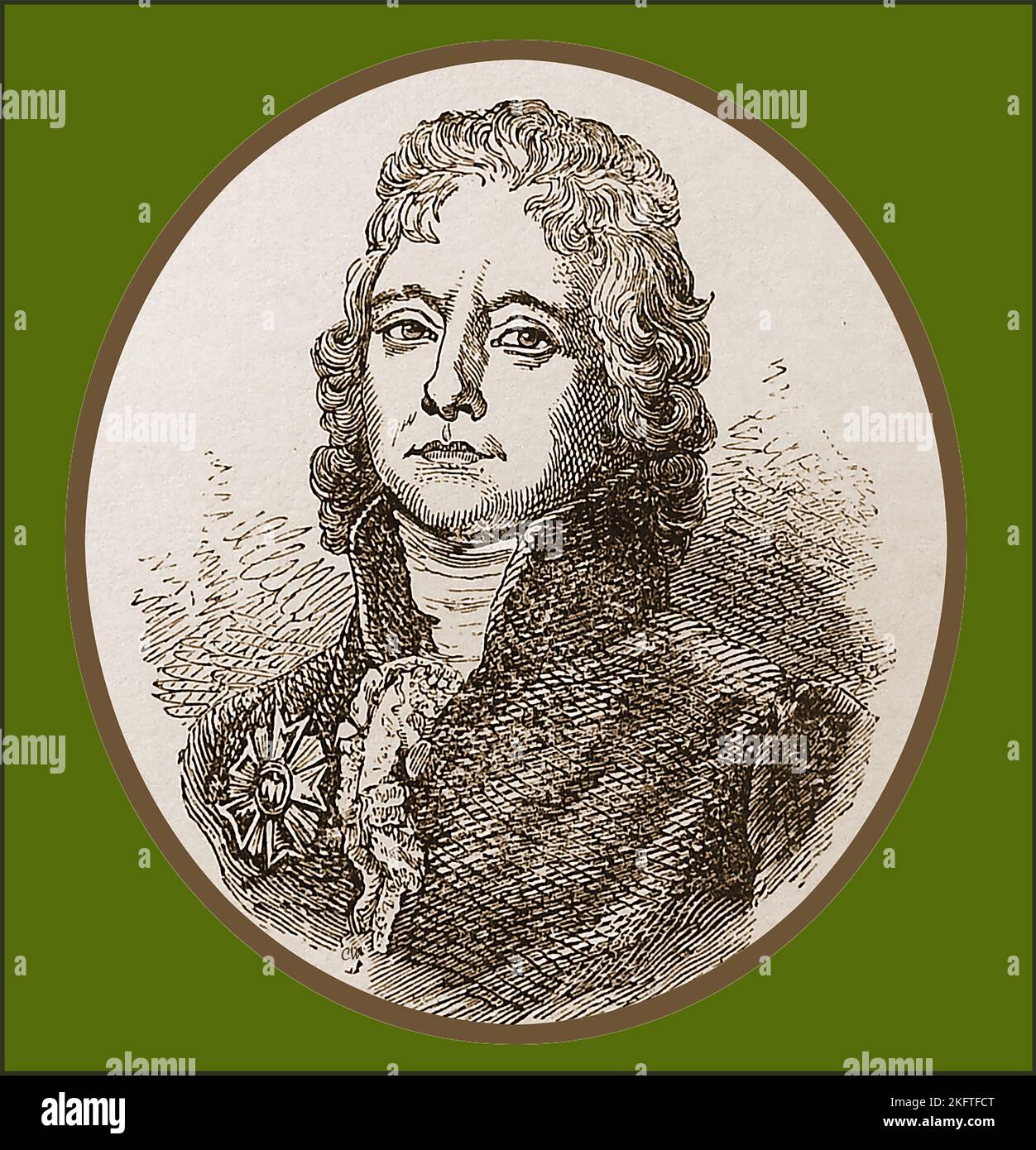 Un ritratto inciso fine 19th ° secolo di Talleyrand. Carlo-Maurice de Talleyrand-Périgord (1754 – 1838) fu Principe di Benevento, 1st. La sua professione era un clergyman francese ma che ha anche servito come politico prominente & clergyman e diplomatico di alto livello e prima che la Rivoluzione francese diventasse Vescovo di Autun. --- un ritratto gravé de Talleyrand à la fin du 19ème siècle. Charles-Maurice de Talleyrand-Périgord (1754 – 1838) 1er principe di Bénévent, principe di Talleyrand. L'ecclésiastique francese a également servi de diplomate et politicien. Foto Stock